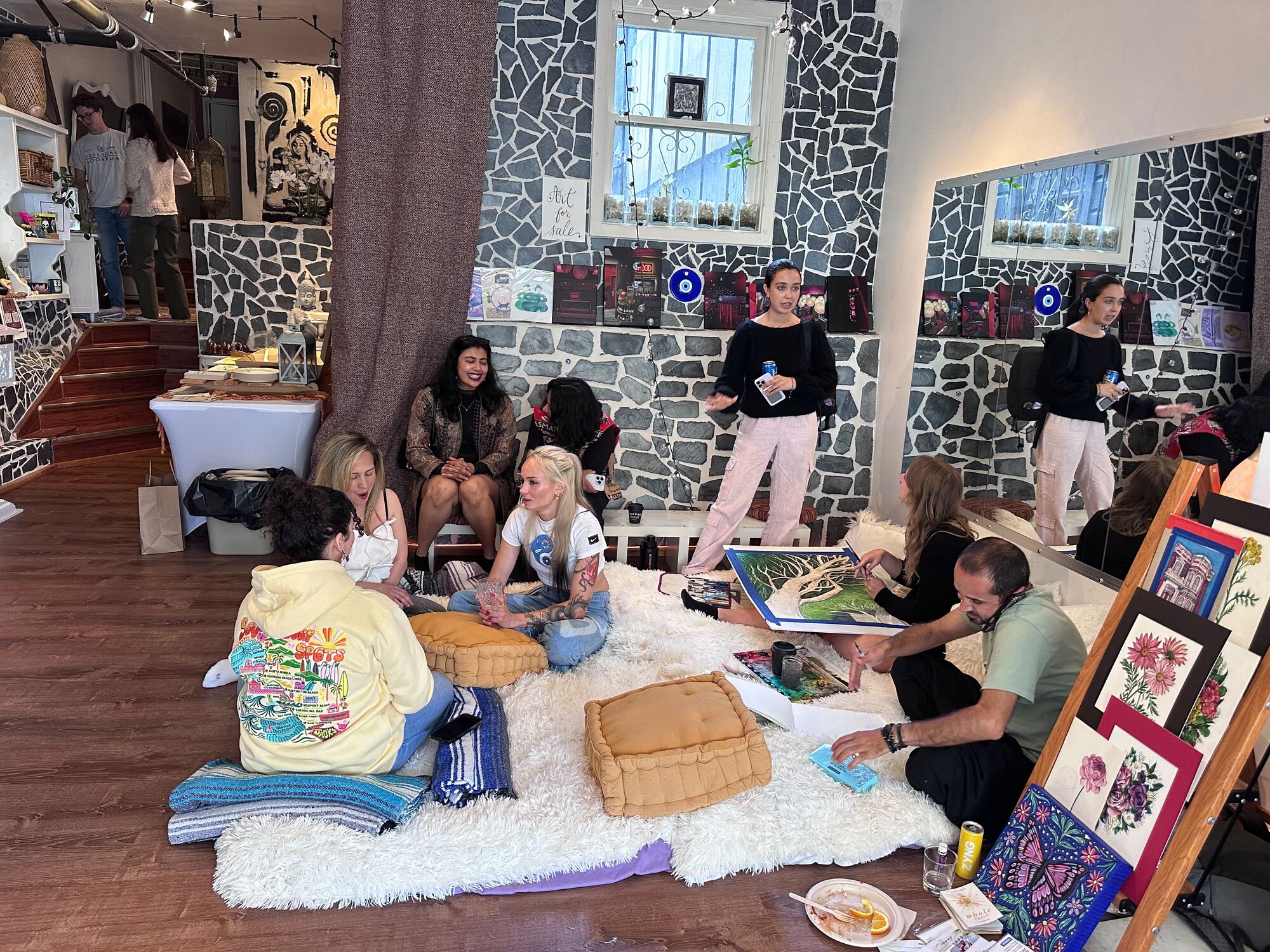 A creative workshop in progress at Tantara